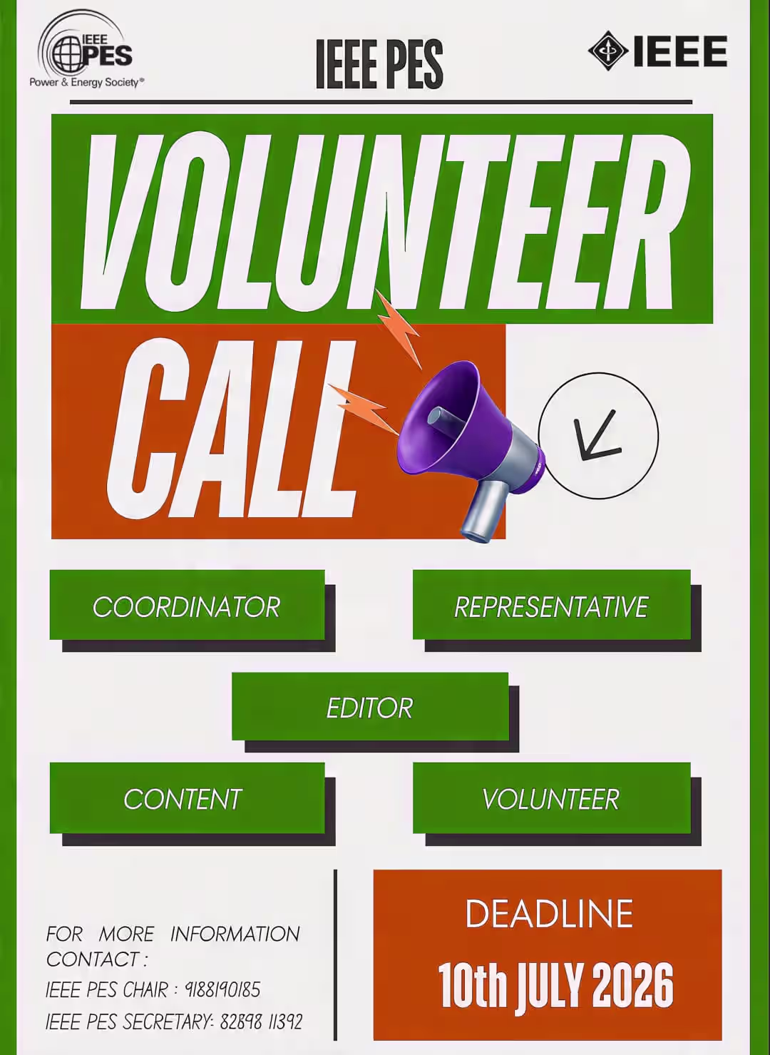 IEEE PES Volunteer Call Registration